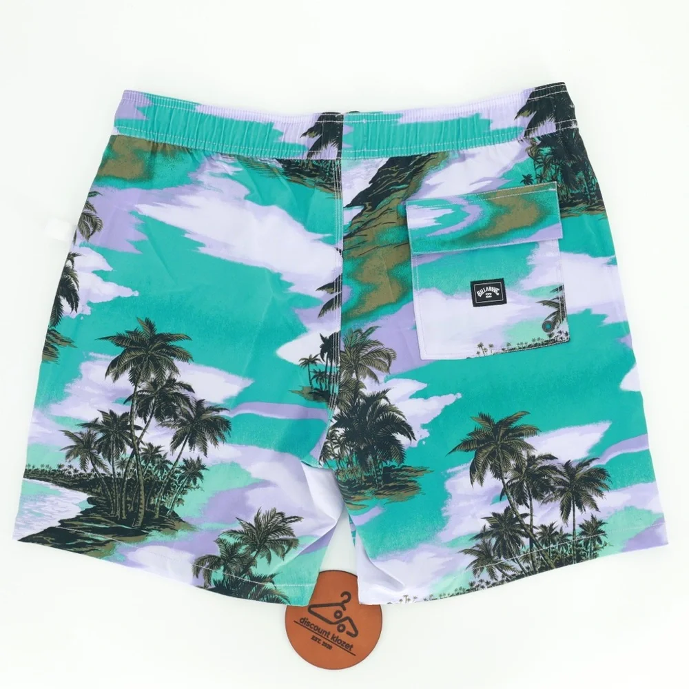 Billabong Sundays Layback Recycler Board Shorts XL Tropical Palm‎ Tree Beach